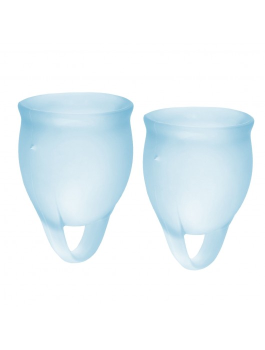 Набор голубых менструальных чаш Feel confident Menstrual Cup - Satisfyer - купить с доставкой в Курске