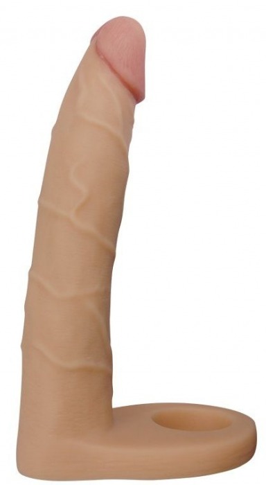 Телесная насадка-фаллоимитатор для двойного проникновения - 17 см. - Lovetoy - купить с доставкой в Курске