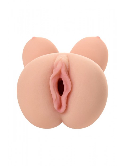 Телесный вибромастурбатор-вагина Clara OnaHole с имитацией груди - KOKOS - в Курске купить с доставкой