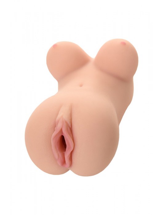 Телесный вибромастурбатор-вагина Clara OnaHole с имитацией груди - KOKOS - в Курске купить с доставкой