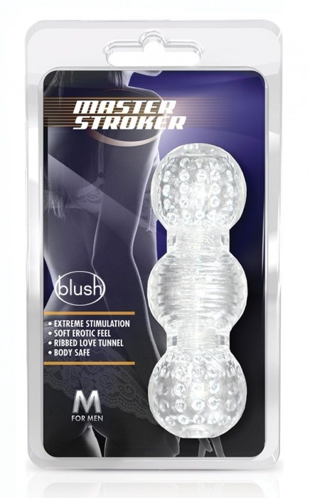 Прозрачный фигурный мастурбатор Master Stroker - Blush Novelties - в Курске купить с доставкой