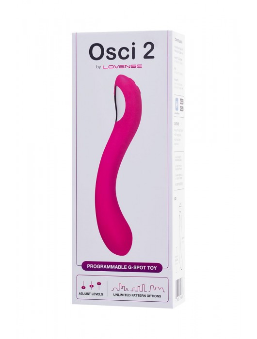 Ярко-розовый вибратор Lovense Osci 2 - 22 см. - Lovense