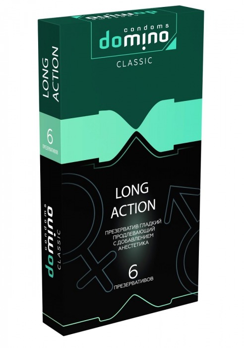 Презервативы с пролонгирующим эффектом DOMINO Classic Long action - 6 шт. - Domino - купить с доставкой в Курске