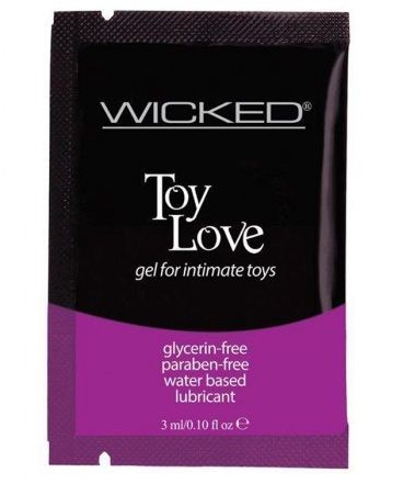 Лубрикант на водной основе для использования с игрушками WICKED Toy Love - 3 мл. - Wicked - купить с доставкой в Курске