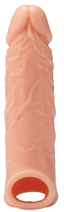Телесная насадка EXTENDER WITH BALL STRAP 6.5 - 17 см. - Dream Toys - в Курске купить с доставкой