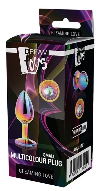 Голографическая анальная втулка с радужным кристаллом - 7,1 см. - Dream Toys - купить с доставкой в Курске