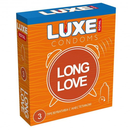 Презервативы с продлевающим эффектом LUXE Royal Long Love - 3 шт. - Luxe - купить с доставкой в Курске