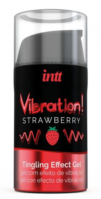 Жидкий интимный гель с эффектом вибрации Vibration! Strawberry - 15 мл. - INTT - купить с доставкой в Курске