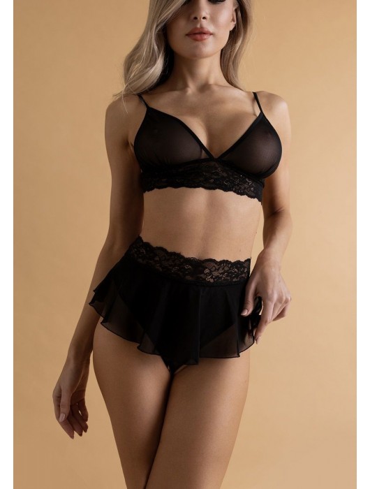 Игривые трусики с доступом и оборкой-юбочкой - Le Frivole купить с доставкой