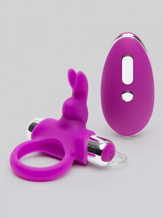 Лиловое виброкольцо с пультом ДУ Remote Control Cock Ring - Happy Rabbit - в Курске купить с доставкой