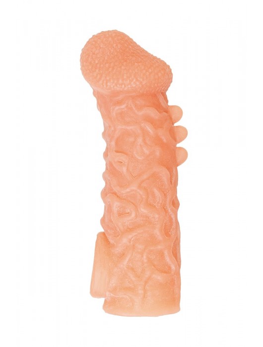 Телесная закрытая насадка с шершавой головкой Cock Sleeve Size S - 13,8 см. - KOKOS - в Курске купить с доставкой