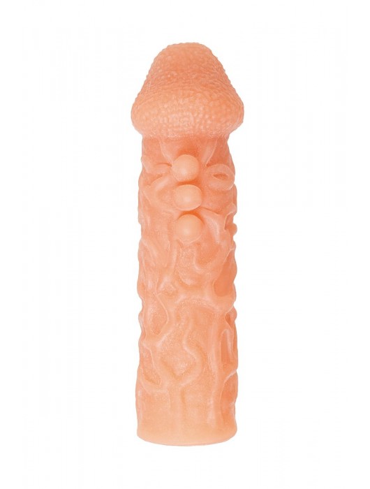 Телесная закрытая насадка с шершавой головкой Cock Sleeve Size S - 13,8 см. - KOKOS - в Курске купить с доставкой