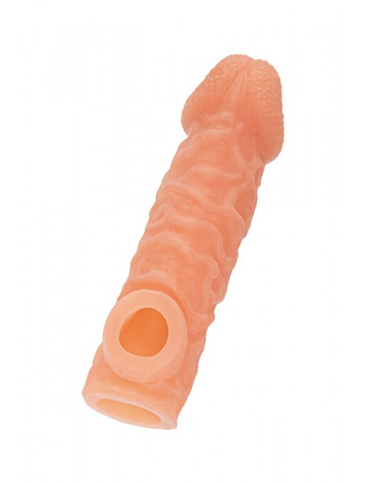 Телесная закрытая насадка с шершавой головкой Cock Sleeve Size S - 13,8 см. - KOKOS - в Курске купить с доставкой