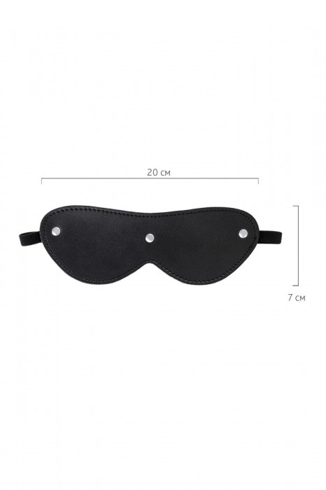 Черная кожаная маска Anonymo с мягким подкладом - ToyFa - купить с доставкой в Курске