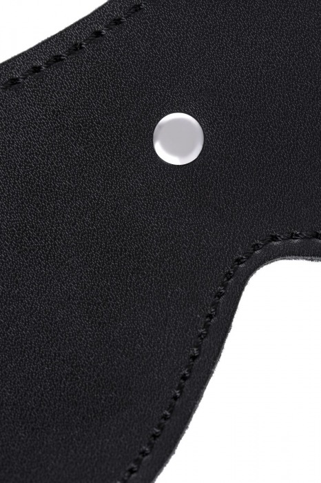 Черная кожаная маска Anonymo с мягким подкладом - ToyFa - купить с доставкой в Курске