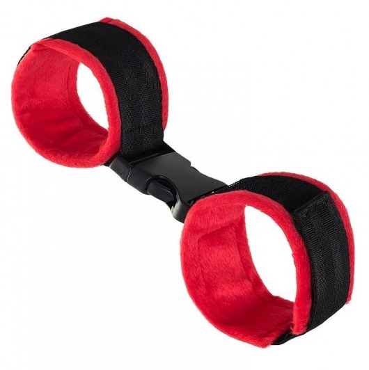 Красно-черные велюровые оковы Anonymo - ToyFa - купить с доставкой в Курске