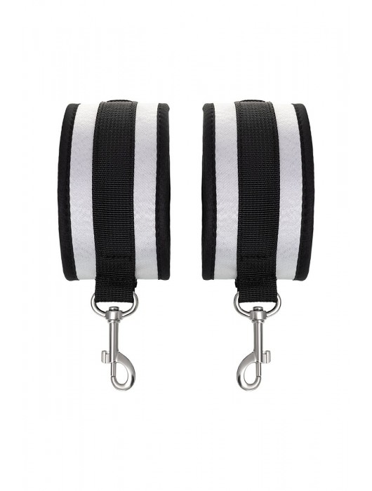 Серебристо-черные наручники Anonymo - ToyFa - купить с доставкой в Курске