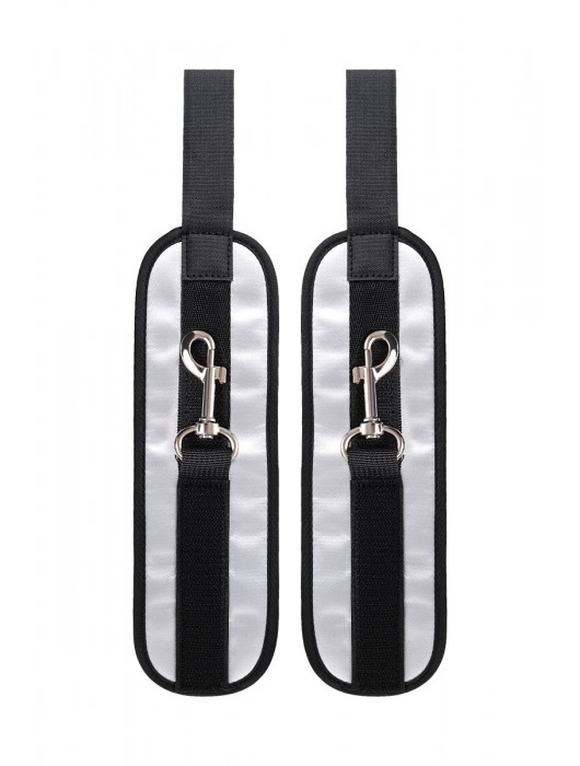 Серебристо-черные наручники Anonymo - ToyFa - купить с доставкой в Курске