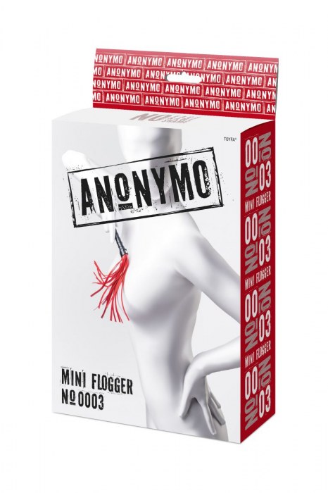 Красно-черный флоггер Anonymo - 28 см. - ToyFa - купить с доставкой в Курске