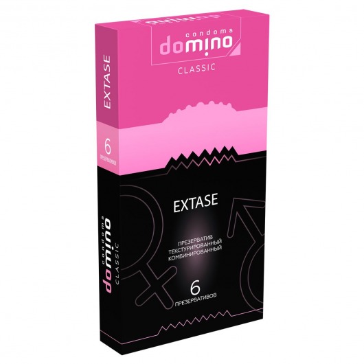 Презервативы с точками и рёбрышками DOMINO Classic Extase - 6 шт. - Domino - купить с доставкой в Курске