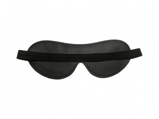 Черная лаковая маска на глаза из эко-кожи - БДСМ Арсенал - купить с доставкой в Курске