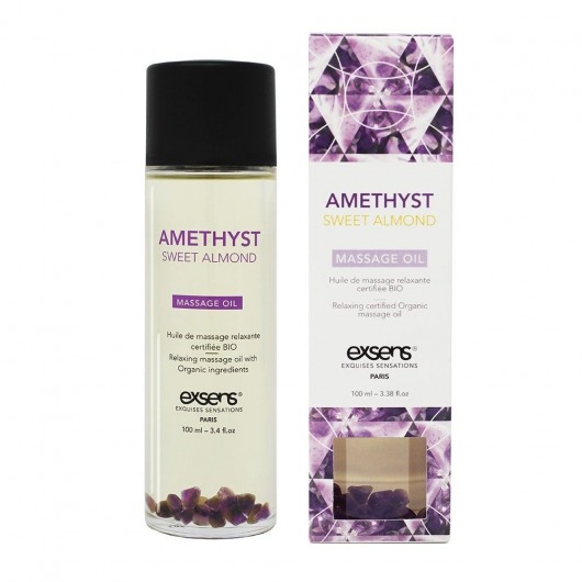 Органическое массажное масло AMETHYST SWEET ALMOND - 100 мл. - Exsens - купить с доставкой в Курске