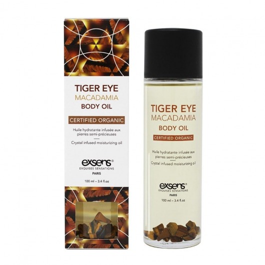 Органическое массажное масло TIGER EYE MACADAMIA - 100 мл. - Exsens - купить с доставкой в Курске