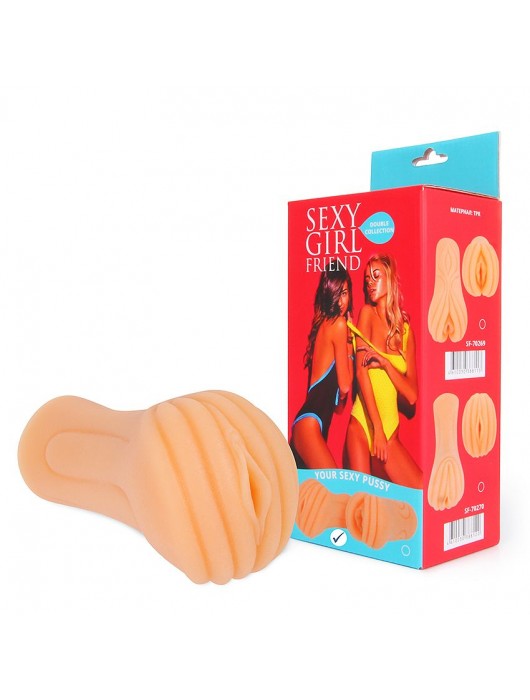 Телесный мастурбатор-вагина с рельефным тоннелем - Bior toys - в Курске купить с доставкой