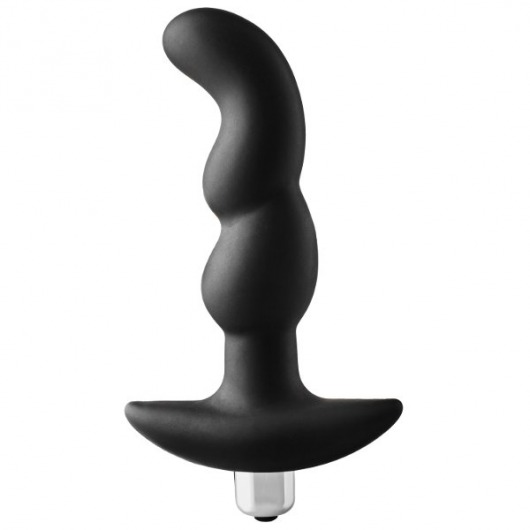 Черная вибропробка для простаты FantASStic Vibrating Prostate Plug - 14,5 см. - Dream Toys - в Курске купить с доставкой