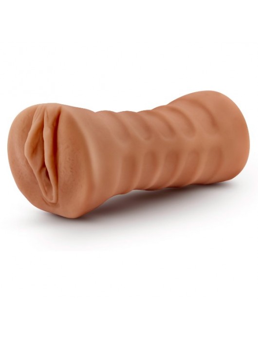 Мастурбатор-вагина цвета карамели Julieta с вибрацией - Blush Novelties - в Курске купить с доставкой