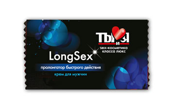 Пролонгирующий крем LongSex в одноразовой упаковке - 1,5 гр. - Биоритм - купить с доставкой в Курске