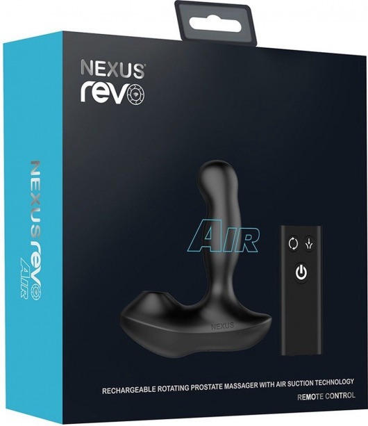 Черный вибратор-ротатор для стимуляции простаты Nexus Revo Air - Nexus Range - в Курске купить с доставкой