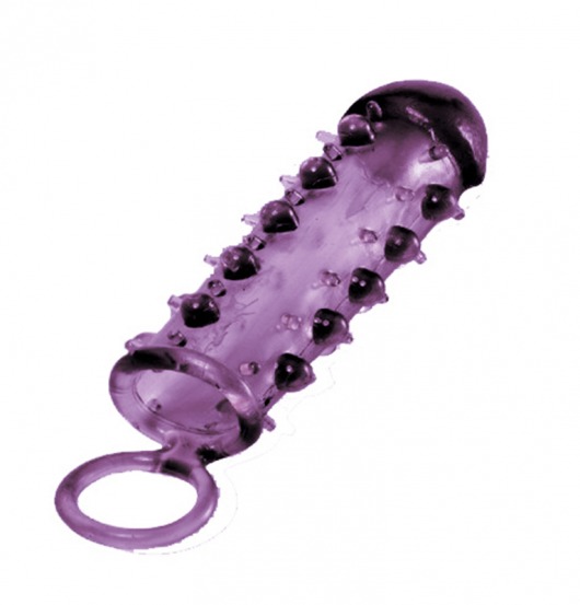 Закрытая фиолетовая насадка с пупырышками SAMURAI PENIS SLEEVE PURPLE - 14,5 см. - NMC - в Курске купить с доставкой