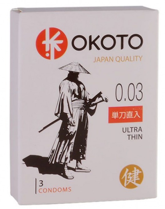 Ультратонкие презервативы OKOTO Ultra Thin - 3 шт. - Sitabella - купить с доставкой в Курске