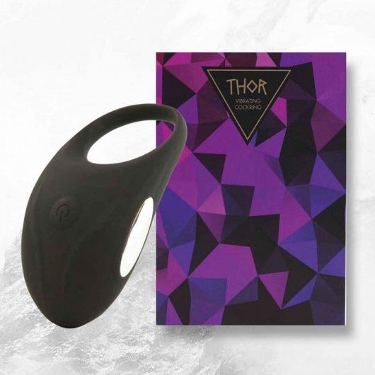 Черное эрекционное виброкольцо Thor Cockring - FeelzToys - в Курске купить с доставкой