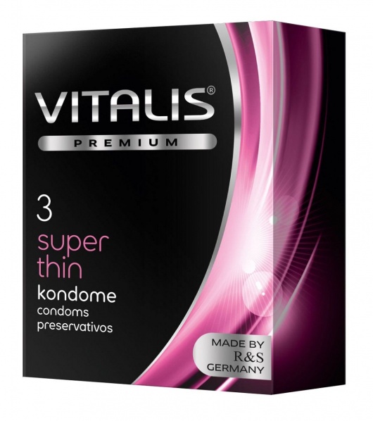 Ультратонкие презервативы VITALIS PREMIUM super thin - 3 шт. - Vitalis - купить с доставкой в Курске
