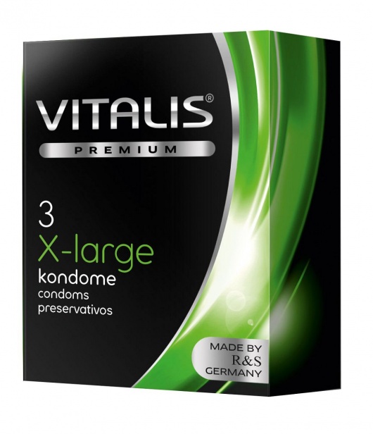 Презервативы увеличенного размера VITALIS PREMIUM x-large - 3 шт. - Vitalis - купить с доставкой в Курске