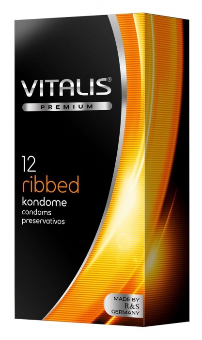 Ребристые презервативы VITALIS PREMIUM ribbed - 12 шт. - Vitalis - купить с доставкой в Курске