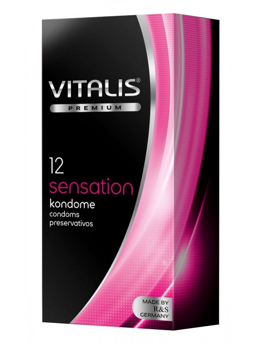 Презервативы VITALIS PREMIUM sensation с пупырышками и кольцами - 12 шт. - Vitalis - купить с доставкой в Курске