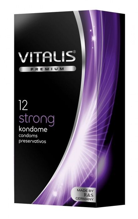 Презервативы с утолщённой стенкой VITALIS PREMIUM strong - 12 шт. - Vitalis - купить с доставкой в Курске