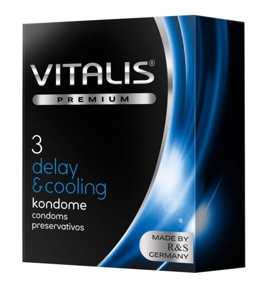 Презервативы VITALIS PREMIUM delay   cooling с охлаждающим эффектом - 3 шт. - Vitalis - купить с доставкой в Курске