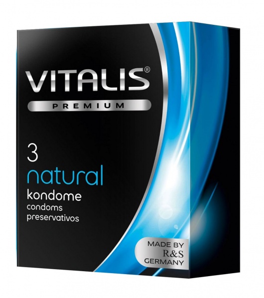 Классические презервативы VITALIS PREMIUM natural - 3 шт. - Vitalis - купить с доставкой в Курске