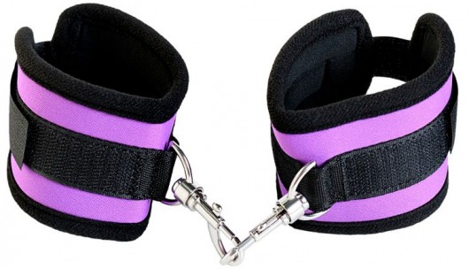 Наручники из неопрена фиолетового цвета - ToyFa - купить с доставкой в Курске