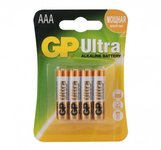 Батарейки алкалиновые GP Ultra Alkaline 24А AАA/LR03 - 4 шт. - Элементы питания - купить с доставкой в Курске