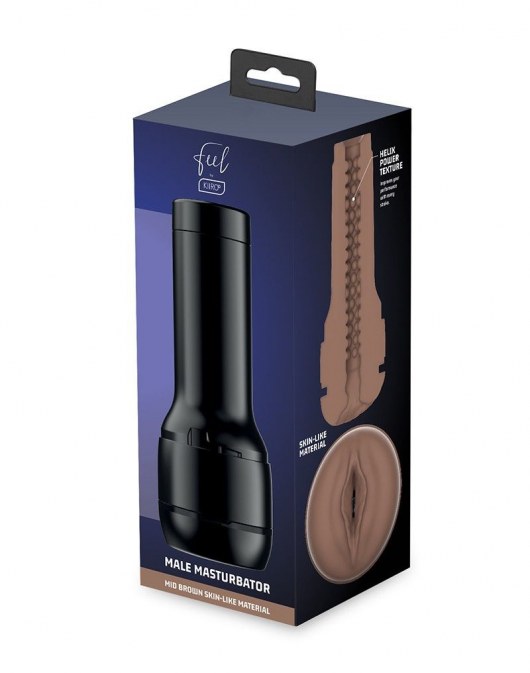 Коричневый мастурбатор-вагина Feel Stroker - Kiiroo - в Курске купить с доставкой