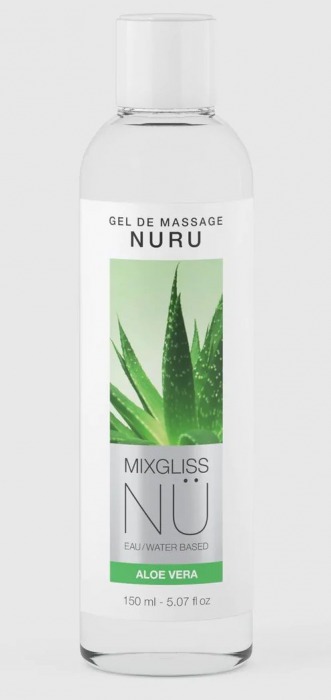 Массажный гель на водной основе Mixgliss NU Aloe Vera - 150 мл. - Strap-on-me - купить с доставкой в Курске