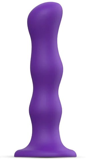 Фиолетовая насадка Strap-On-Me Dildo Geisha Balls size M - Strap-on-me - купить с доставкой в Курске