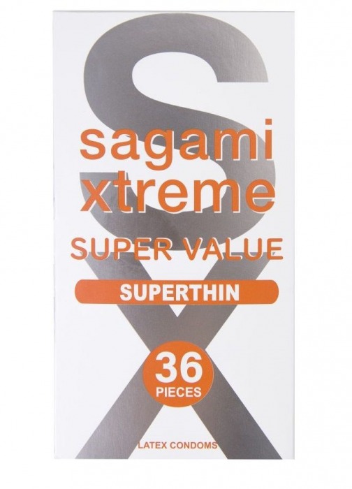 Ультратонкие презервативы Sagami Xtreme Superthin - 36 шт. - Sagami - купить с доставкой в Курске