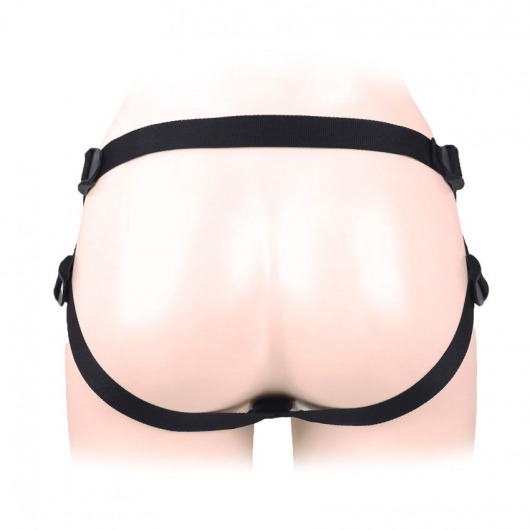 Черный пояс-трусики в комплекте с коннектором и насадкой - Notabu - купить с доставкой в Курске