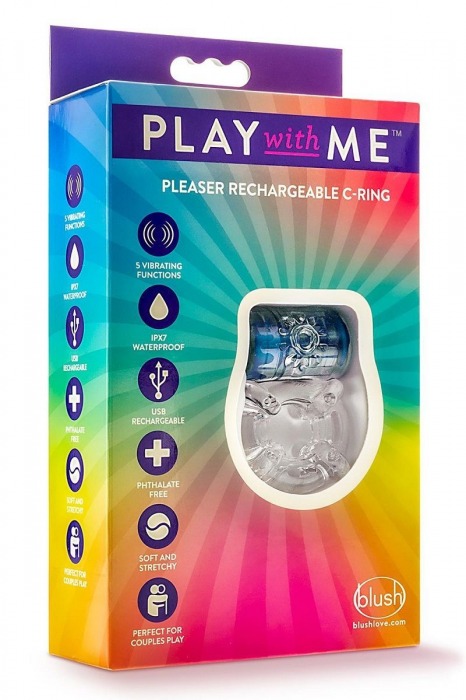 Фиолетовое эрекционное виброкольцо Pleaser Rechargeable C-Ring - Blush Novelties - в Курске купить с доставкой